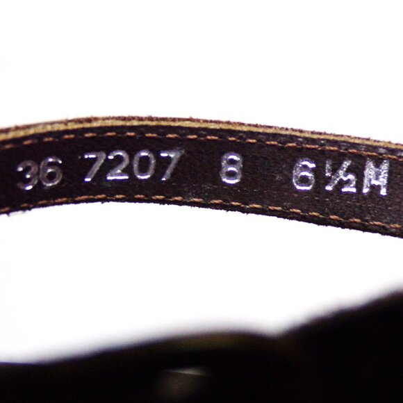 COUP D'ETAT LTD size 6.5M brown low-heel sandals woven-strap leather uppers - Picture 13 of 16